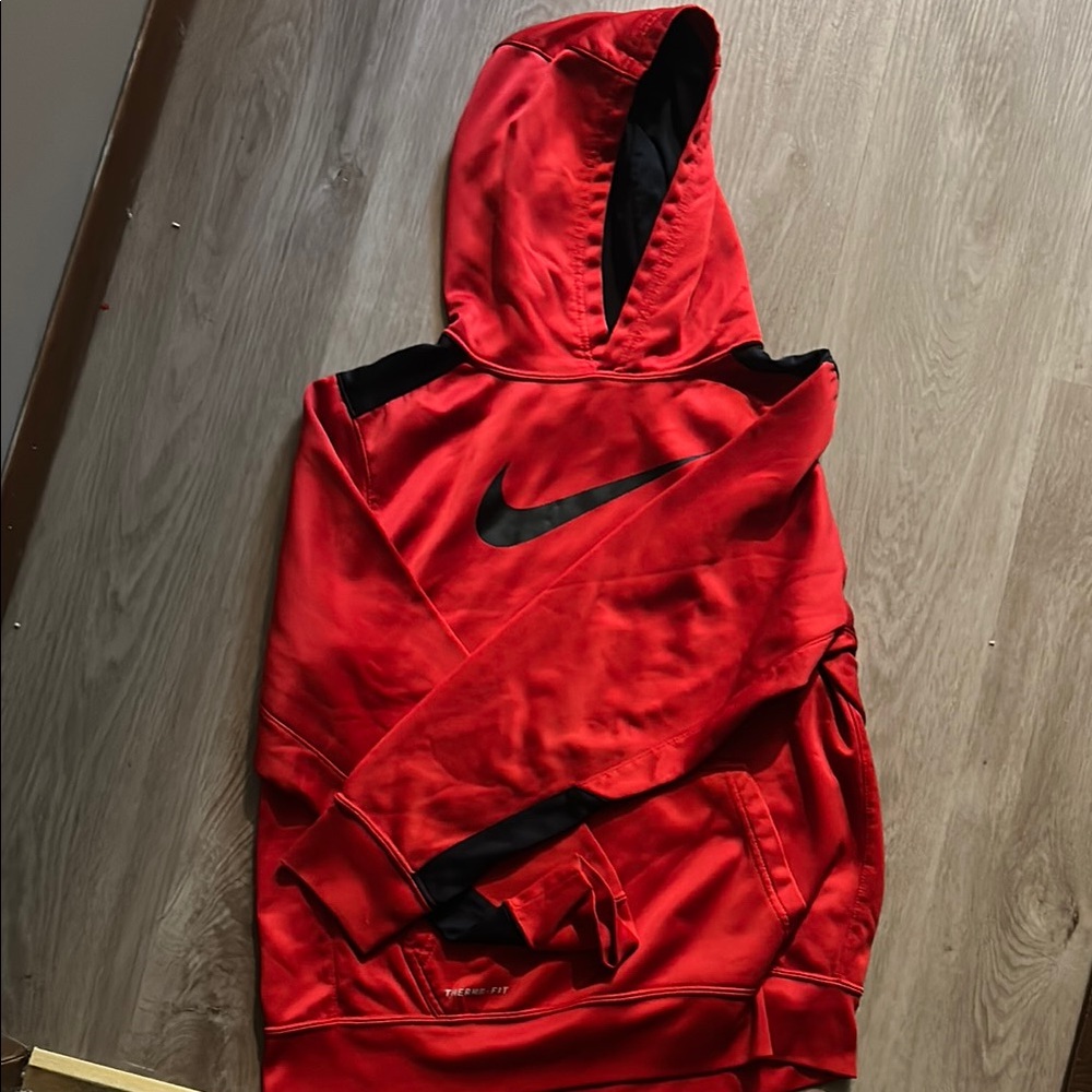 Nike Red and Black Quilted Jacket